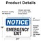 Signmission Exit Sign, Vinyl Decal, 24 in W, 18 in H, Emergency Exit OS-2PACK-NS-D-1824-L-11830 - alternate 5